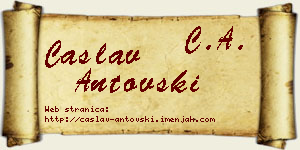 Časlav Antovski vizit kartica